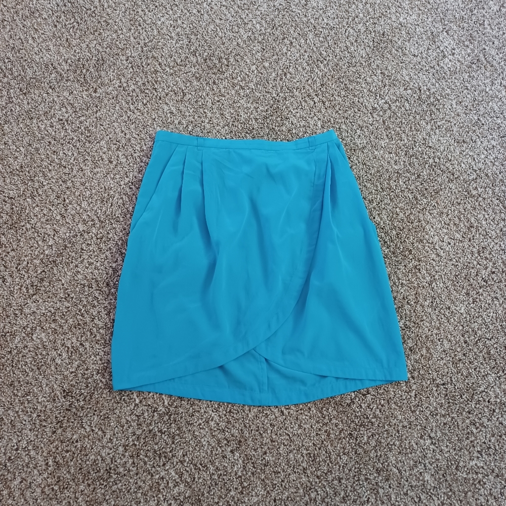 》Blue Mini Wrap Skirt H&M